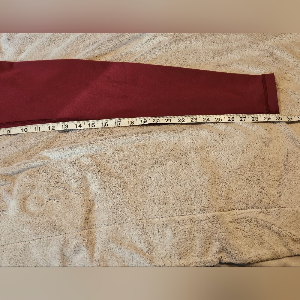 Lululemon Dark Red Leggings, Sz. 8 - Picture 6 of 7